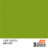 AK11137 Lime Green 17ml Acrylics 3rd Generation AK Interactive 