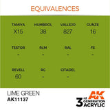 AK11137 Lime Green 17ml Acrylics 3rd Generation AK Interactive 
