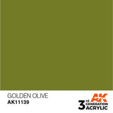 AK11139 Golden Olive 17ml Acrylics 3rd Generation AK Interactive 