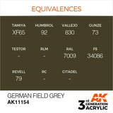 AK11154 German Field Grey 17ml Acrylics 3rd Generation AK Interactive 