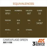 AK11156 Camouflage Green 17ml Acrylics 3rd Generation AK Interactive 
