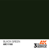 AK11160 Black Green 17ml Acrylics 3rd Generation AK Interactive 