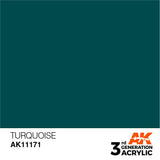 AK11171 Turquoise 17ml Acrylics 3rd Generation AK Interactive 