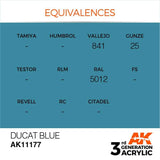 AK11177 Ducat Blue 17ml Acrylics 3rd Generation AK Interactive 