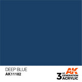 AK11182 Deep Blue 17ml Acrylics 3rd Generation AK Interactive 