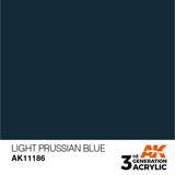 AK11186 Light Prussian Blue 17ml Acrylics 3rd Generation AK Interactive 