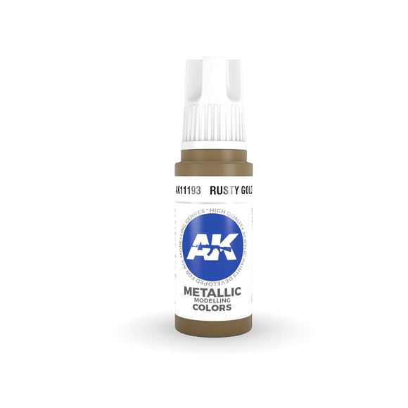 AK11193 Rusty Gold 17ml Acrylics 3rd Generation AK Interactive 