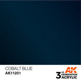 AK11201 Cobalt Blue 17ml Acrylics 3rd Generation AK Interactive 