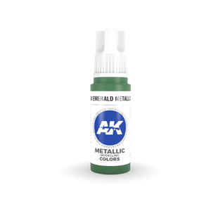 AK11204 Emerald Metallic Green 17ml Acrylics 3rd Generation AK Interactive 