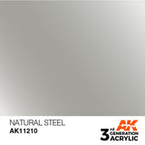AK11210 Natural Steel 17ml Acrylics 3rd Generation AK Interactive 