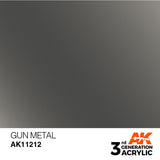 AK11212 Gun Metal 17ml Acrylics 3rd Generation AK Interactive 