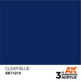 AK11214 Clear Blue 17ml Acrylics 3rd Generation AK Interactive 