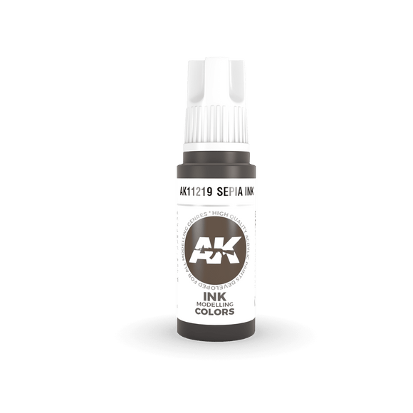 AK11219 Sepia INK 17ml Acrylics 3rd Generation AK Interactive 