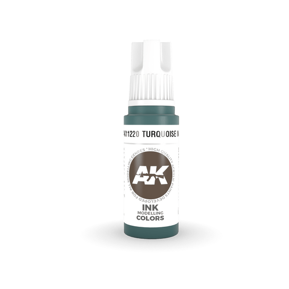 AK11220 Turquoise INK 17ml Acrylics 3rd Generation AK Interactive 
