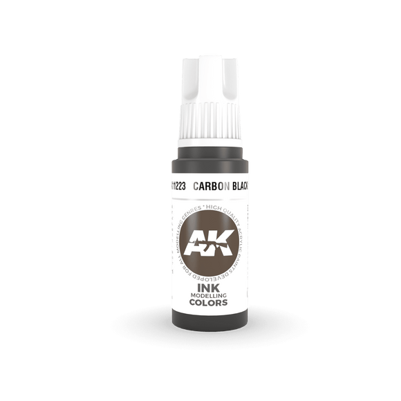 AK11223 Carbon Black INK 17ml Acrylics 3rd Generation AK Interactive 