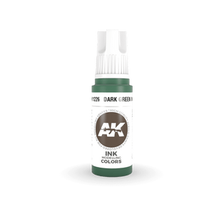 AK11226 Dark Green INK 17ml Acrylics 3rd Generation AK Interactive 