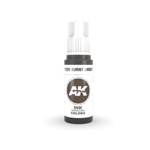 AK11229 Burnt Umber INK 17 ml Acrylics 3rd Generation AK Interactive 