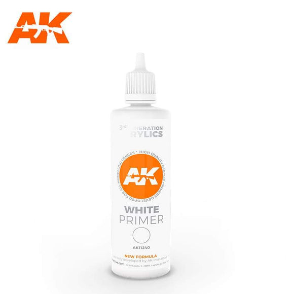 AK11240 White Primer 100 ml 3rd Generation Primer AK Interactive 
