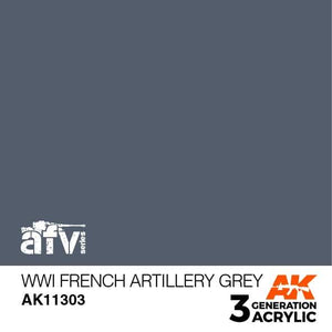 AK11303 WWI French Artillery Grey Acrylics 3rd Generation - AFV AK Interactive 