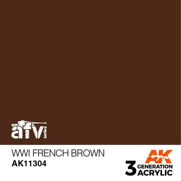 AK11304 WWI French Brown Acrylics 3rd Generation - AFV AK Interactive 