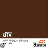 AK11304 WWI French Brown Acrylics 3rd Generation - AFV AK Interactive 