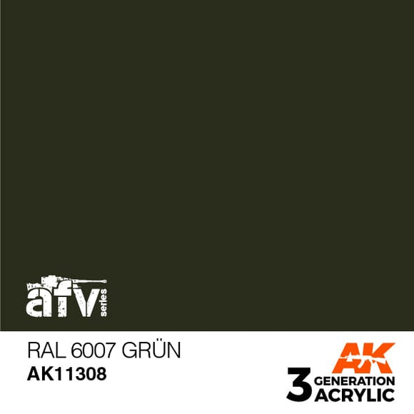 AK11308 RAL 6007 Grün Acrylics 3rd Generation - AFV AK Interactive 