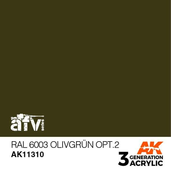 AK11310 RAL 6003 Olivgrün opt.2 Acrylics 3rd Generation - AFV AK Interactive 