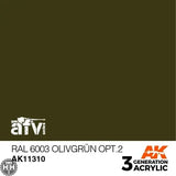 AK11310 RAL 6003 Olivgrün opt.2 Acrylics 3rd Generation - AFV AK Interactive 