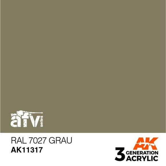 AK11317 RAL 7027 Grau Acrylics 3rd Generation - AFV AK Interactive 