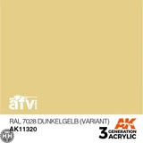 AK11320 RAL 7028 Dunkelgelb (Variant) Acrylics 3rd Generation - AFV AK Interactive 