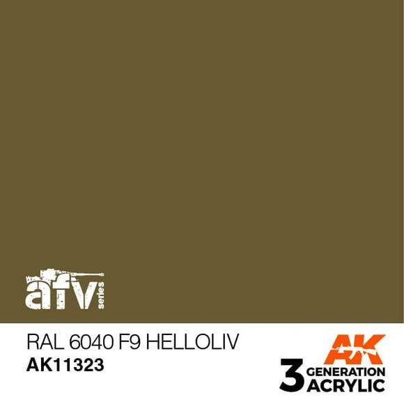 AK11323 RAL 6040 F9 Helloliv Acrylics 3rd Generation - AFV AK Interactive 