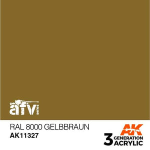 AK11327 RAL 8000 Gelbbraun Acrylics 3rd Generation - AFV AK Interactive 