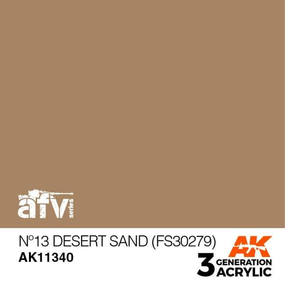 AK11340 Nº13 Desert Sand (FS30279) Acrylics 3rd Generation - AFV AK Interactive 