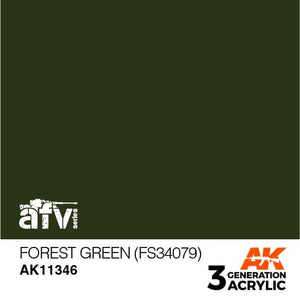 AK11346 Forest Green (FS34079) Acrylics 3rd Generation - AFV AK Interactive 