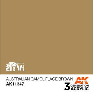 AK11347 Australian Camouflage Brown Acrylics 3rd Generation - AFV AK Interactive 