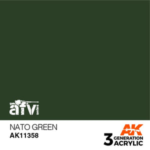 AK11358 NATO Green Acrylics 3rd Generation - AFV AK Interactive 