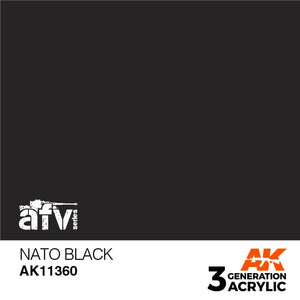 AK11360 NATO Black Acrylics 3rd Generation - AFV AK Interactive 