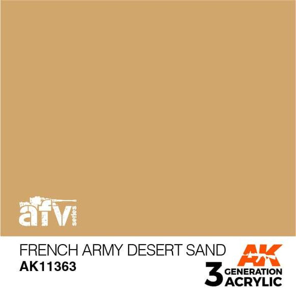 AK11363 French Army Desert Sand Acrylics 3rd Generation - AFV AK Interactive 