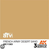 AK11363 French Army Desert Sand Acrylics 3rd Generation - AFV AK Interactive 