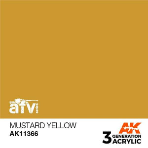 AK11366 Mustard Yellow Acrylics 3rd Generation - AFV AK Interactive 