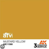 AK11366 Mustard Yellow Acrylics 3rd Generation - AFV AK Interactive 