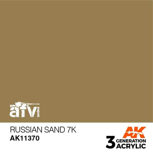 AK11370 Russian Sand 7K Acrylics 3rd Generation - AFV AK Interactive 