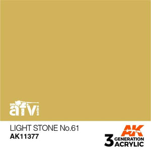 AK11377 Light Stone No.61 Acrylics 3rd Generation - AFV AK Interactive 