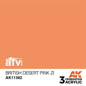 AK11382 British Desert Pink ZI Acrylics 3rd Generation - AFV AK Interactive 