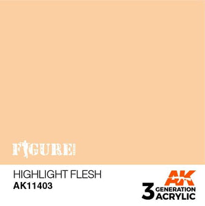 AK11403 Highlight Flesh Acrylics 3rd Generation - FIGURE AK Interactive 