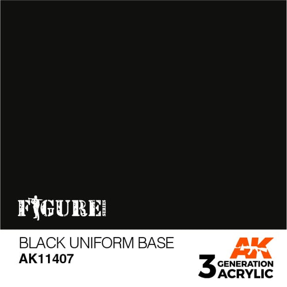 AK11407 Black Uniform Base Acrylics 3rd Generation - FIGURE AK Interactive 