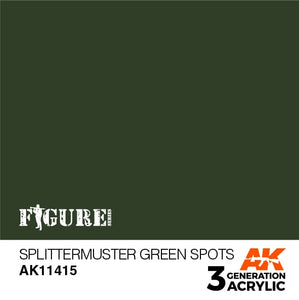 AK11415 Splittermuster Green Spots Acrylics 3rd Generation - FIGURE AK Interactive 