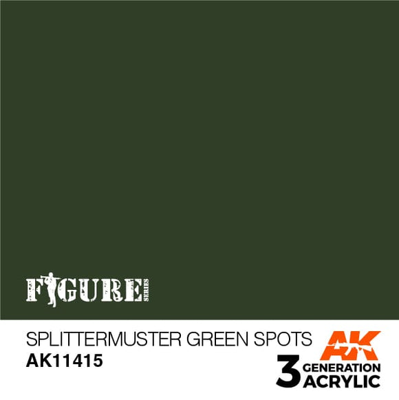 AK11415 Splittermuster Green Spots Acrylics 3rd Generation - FIGURE AK Interactive 