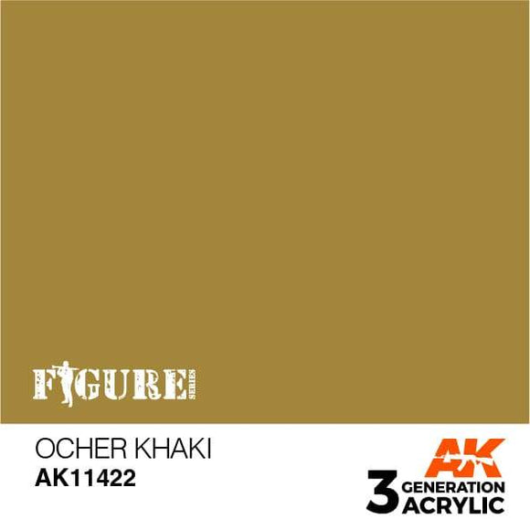 AK11422 Ocher Khaki Acrylics 3rd Generation - FIGURE AK Interactive 