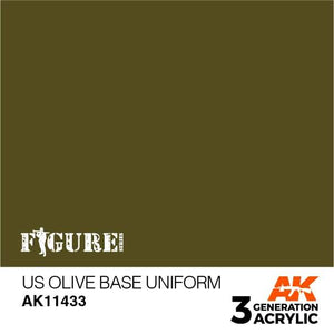 AK11433 US Olive Base Uniform Acrylics 3rd Generation - FIGURE AK Interactive 